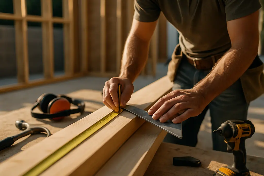 Homeowner reviewing Remodeling ROI plans beside samples and a laptop