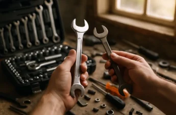Quality Tool Sets arranged on a workbench for a home repair plan
